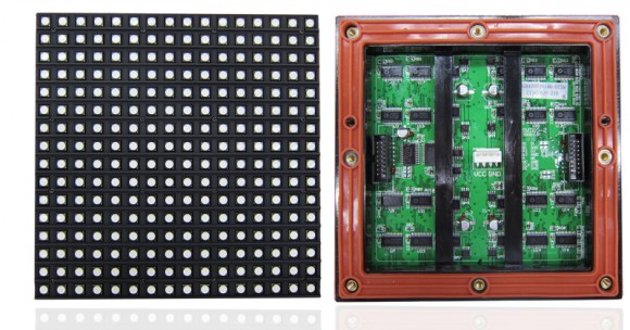 P10 SMD Outdoor LED Display Module, 160mm x 160mm Waterproof LED Board - Click Image to Close